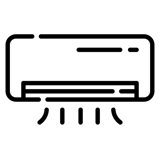 A stylized black icon of a cat sitting.